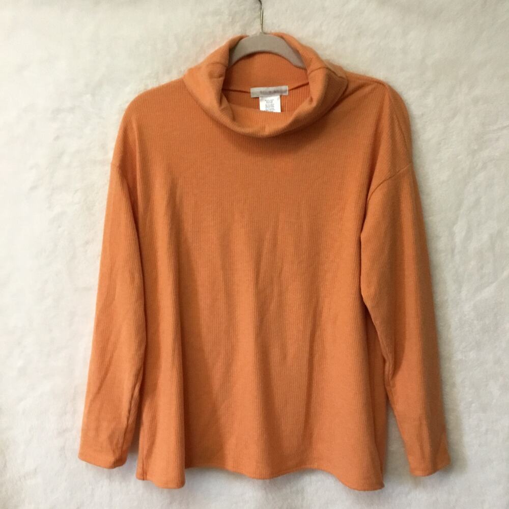 Anthropologie Orange Trina Tulip-Back Top